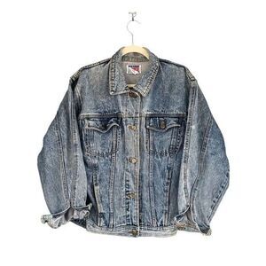 BTG‎ Vestiti Sportivi Amancio Denim Trucker Jean Jacket Small Stonewashed